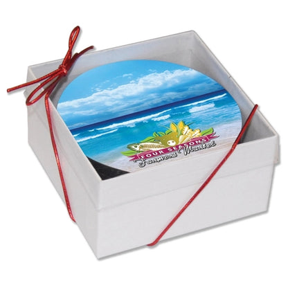 Ultra Vivid Recycled Wood Coaster Set of 2