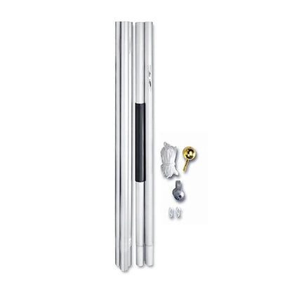 20' White Aluminum Sectional Flagpole