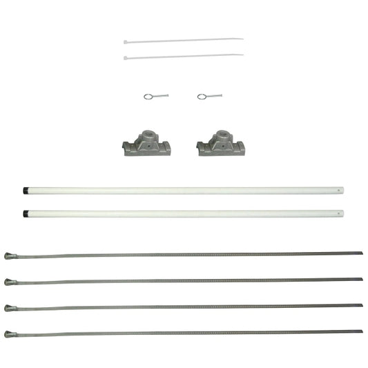 24" Single Economy Fiberglass Mounting Sets for Ave. Banners