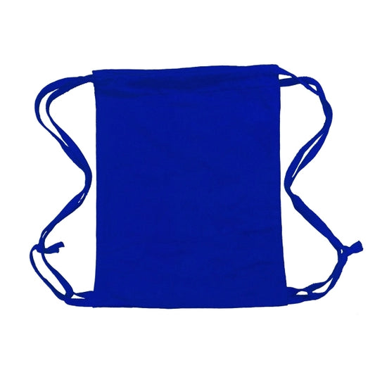 Royal Blue 14x17 Blended Knitted Drawstring Bag.