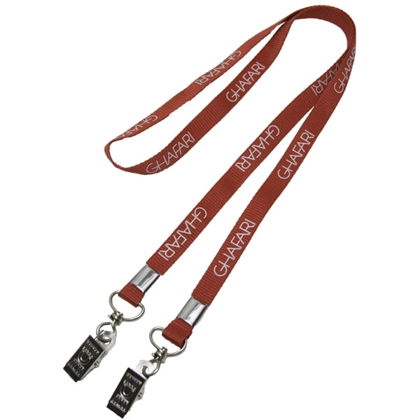 Open Ended Polyester Lanyard w/ Custom Imprint Badge Holder