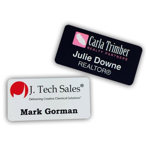 1.25" x 3" Plastic Name Badge
