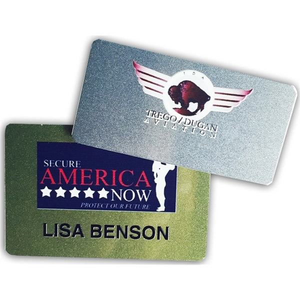 1" x 3" Metal Name Badge - Digital Printed