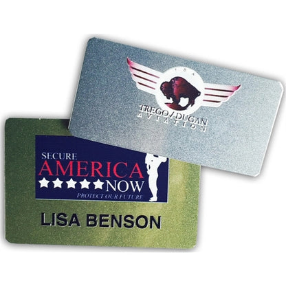 1" x 3" Metal Name Badge - Digital Printed