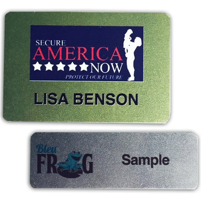 1" x 3" Metal Name Badge - Digital Printed