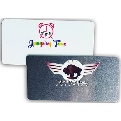 1" x 3" Metal Name Badge - Digital Printed