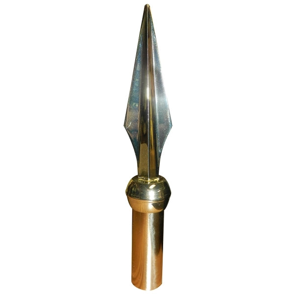 7" Brass Spear Flagpole Ornament