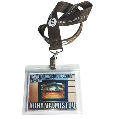 3/4" Lanyards w/ Badge Holder Combo Clear Vinyl