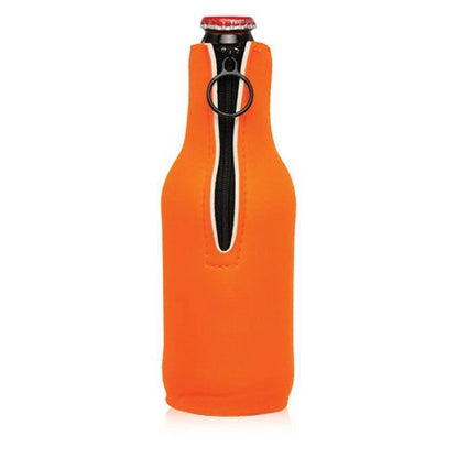 Neoprene Zippered Beer Bottle Custom Coolies