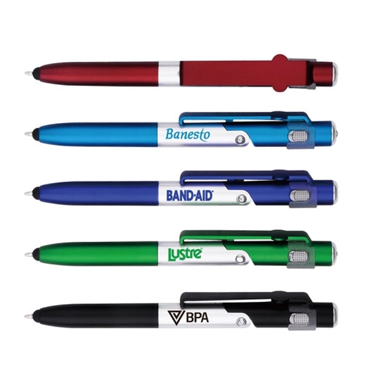 TRANSFORMER 4 IN 1 PHONE STAND PEN STYLUS LED LIGHT