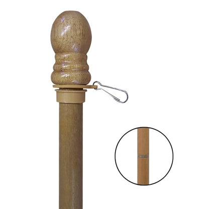 5' x 1" Natural Wood 2 Piece Pole