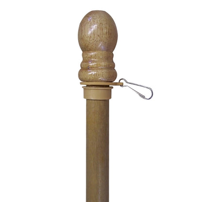 5' x 1" Natural Wood 1 Piece Pole