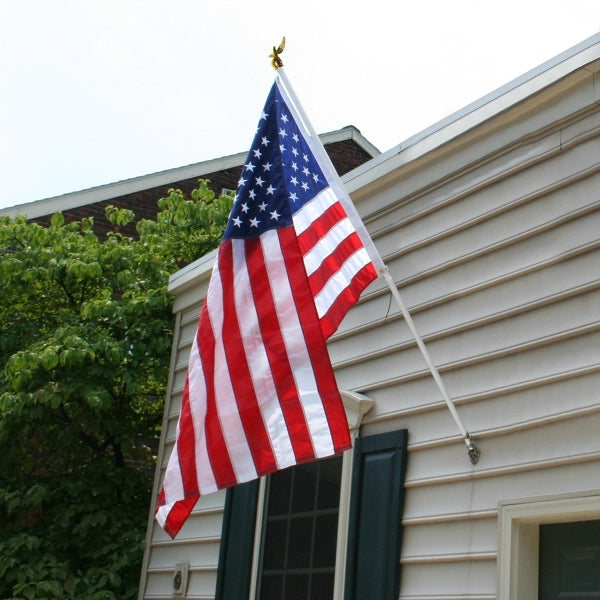 6' White Aluminum Spinner Pole- Eagle Top