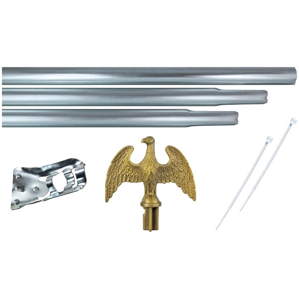 Silver Promotional Home Set with 2' x 3' Printed US Flag