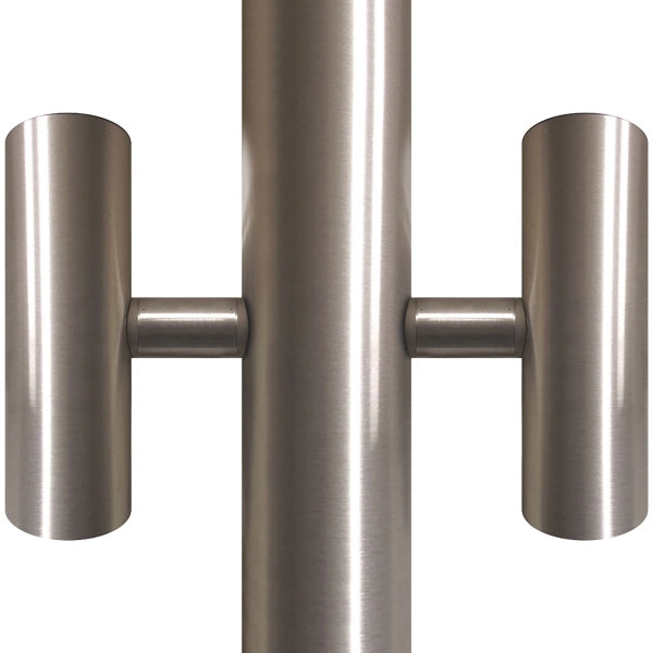 Silver Flagpole Tunnel Lights - for 5 1/2" Diameter Pole