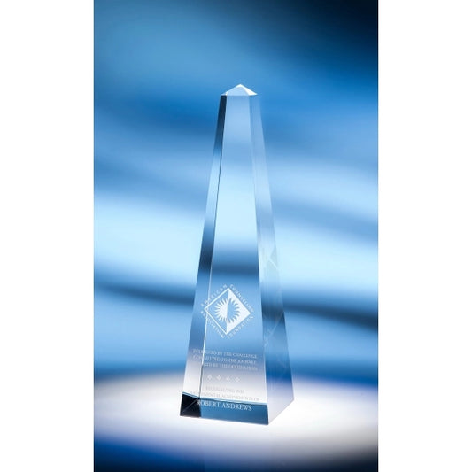 Obelisk Optic Crystal Award - Medium