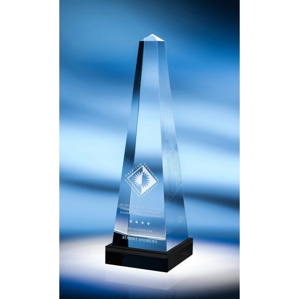 Obelisk Optic Crystal Award - Large