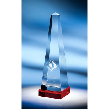 Obelisk Optic Crystal Award - Medium