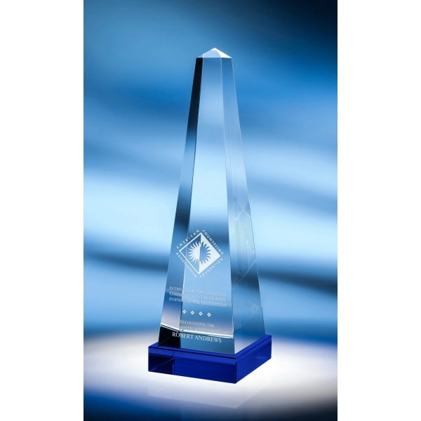 Obelisk Optic Crystal Award - Medium