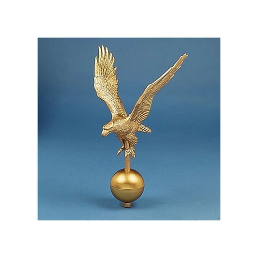 Gold Aluminum Eagle - 12" Wingspan w/ Ball Base