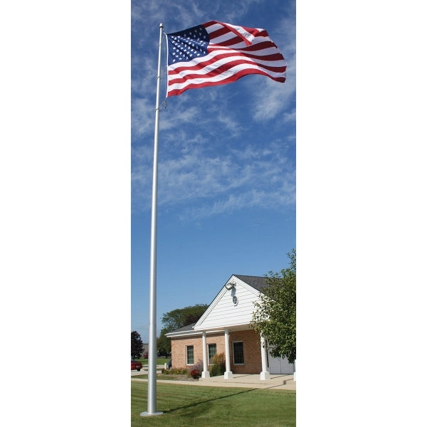 45' Architectural Pole w/ Internal Halyard - Satin Finish