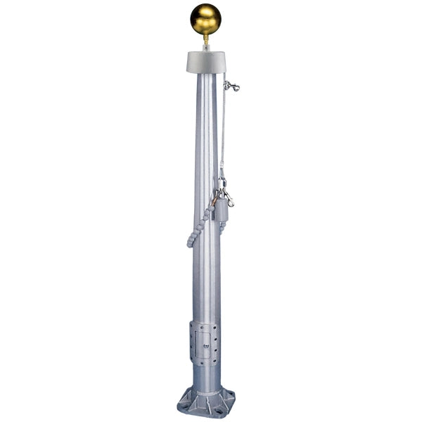 20' Vanguard Commercial Pole w/Internal Halyard - Satin