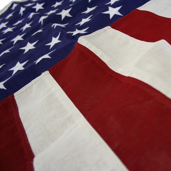 3' x 5' U.S. Cotton Flag w/ Heading & Grommets
