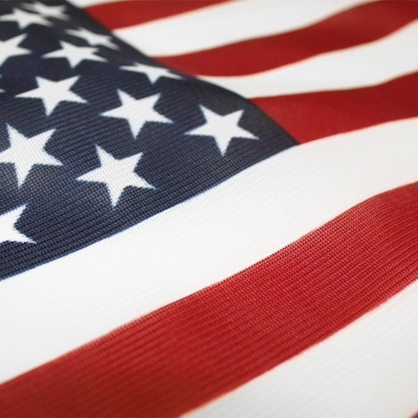 4' x 6' American Flag Printed Knit Poly w/Heading & Grommets