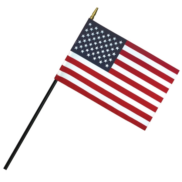 4"x 6" Deluxe Polyester U.S. Stick Flag on a 3/16" Dowel