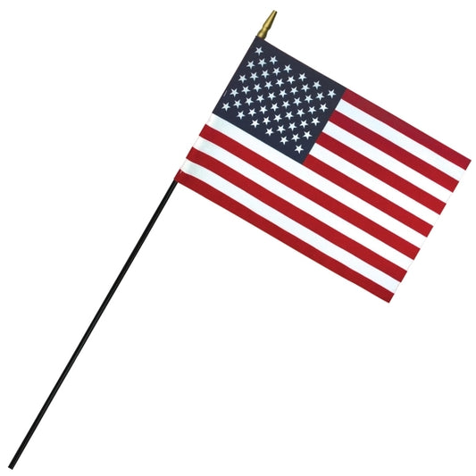 8"x 12" Deluxe Polyester U.S. Stick Flag on a 1/4" Dowel