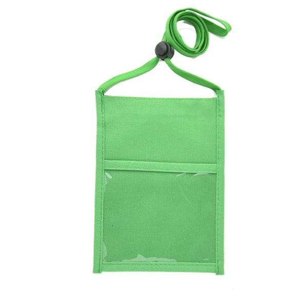 Non-Woven zipper Neck Wallet w/ 3/8" Lanyard