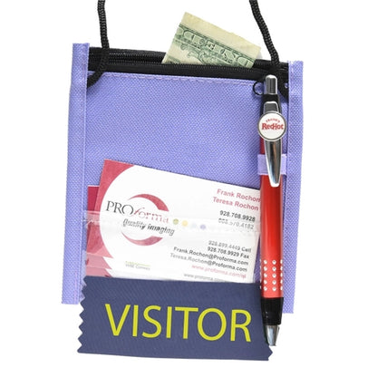 Popular Non-Woven Convention Neck Wallet w/ Rope Lanyard