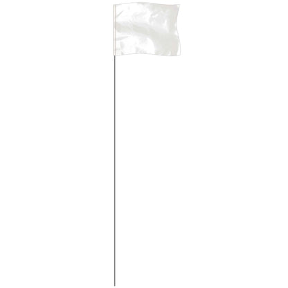 White 4" x 5" Marker Flag on a 21" Wire