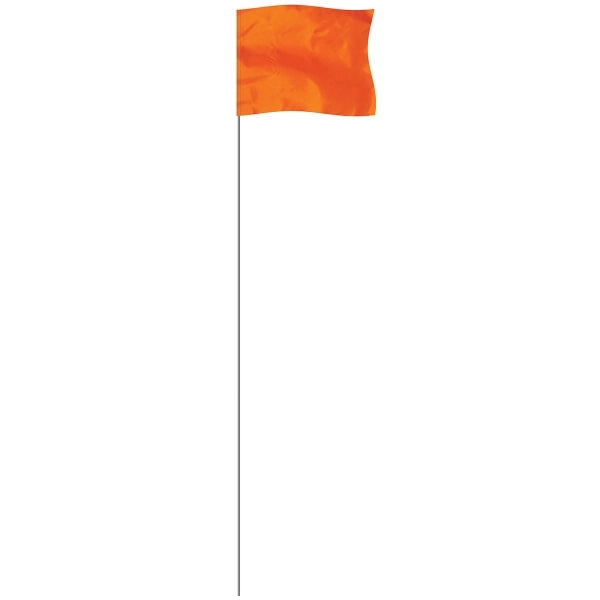 Orange 4" x 5" Marker Flag on a 21" Wire