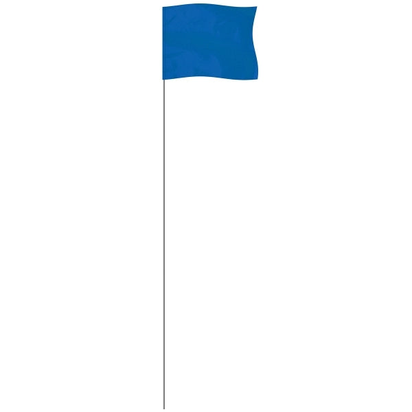 Blue 4" x 5" Marker Flag on a 21" Wire