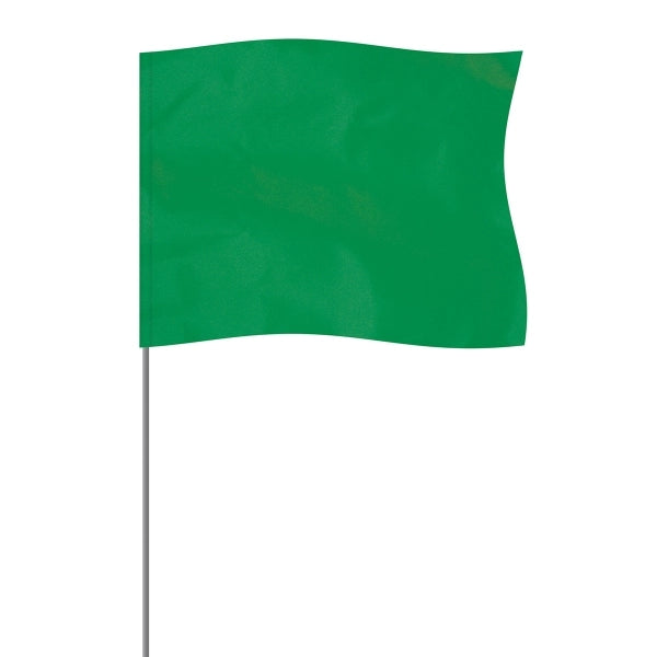 Green 4" x 5" Marker Flag on a 21" Wire