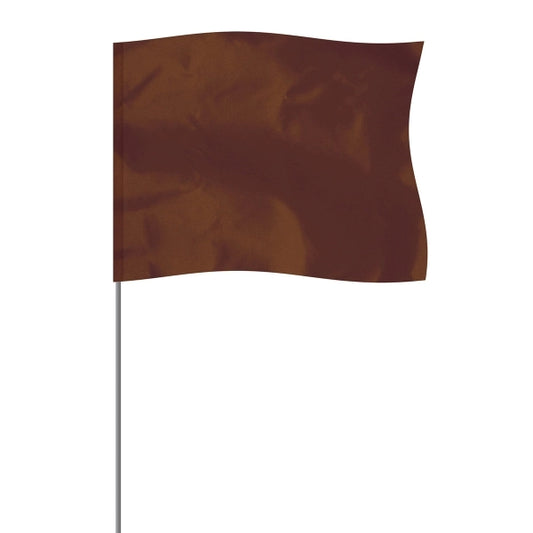 Brown 4" x 5" Marker Flag on a 21" Wire