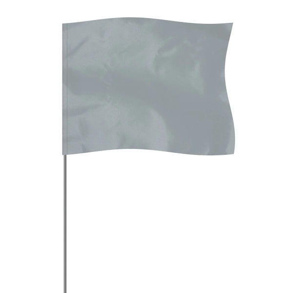 Silver 4" x 5" Marker Flag on a 21" Wire