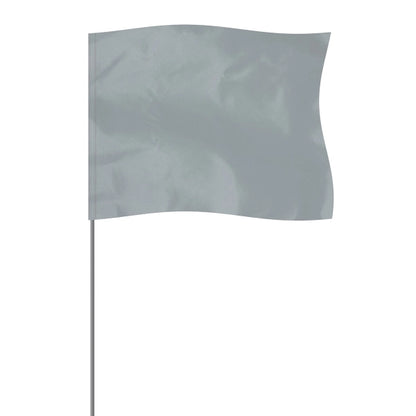 Silver 4" x 5" Marker Flag on a 21" Wire