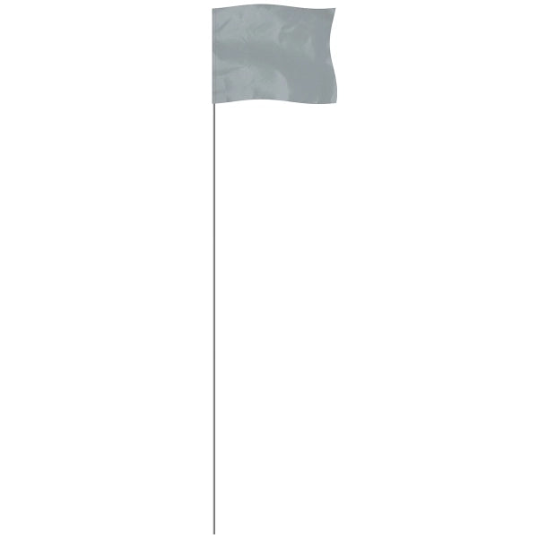 Silver 4" x 5" Marker Flag on a 21" Wire