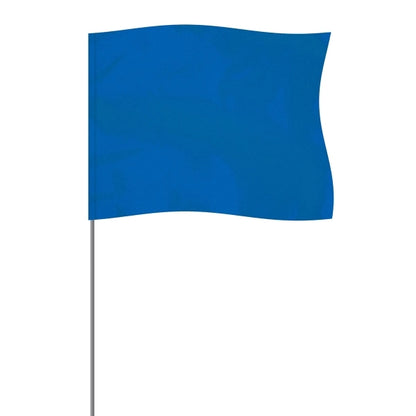 Blue 4" x 5" Marker Flag on a 36" Wire