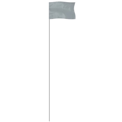 Silver 5" x 8" Marker Flag on a 36" Wire