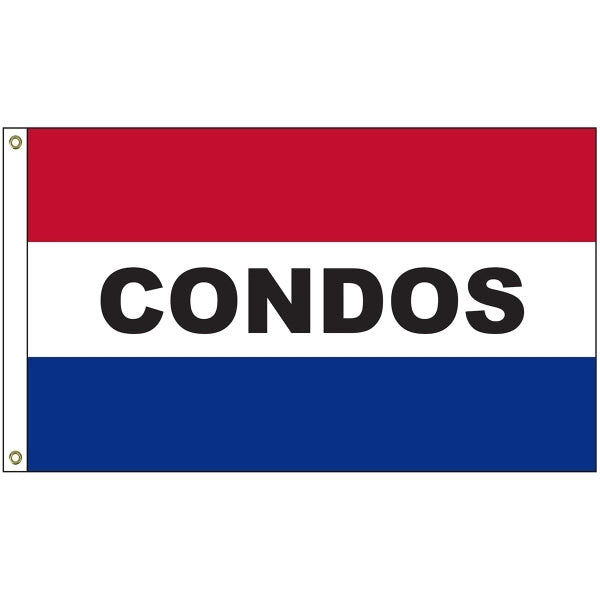 Condos 3' x 5' Message Flag with Heading and Grommets