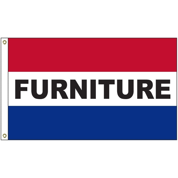 Furniture 3' x 5' Message Flag with Heading and Grommets