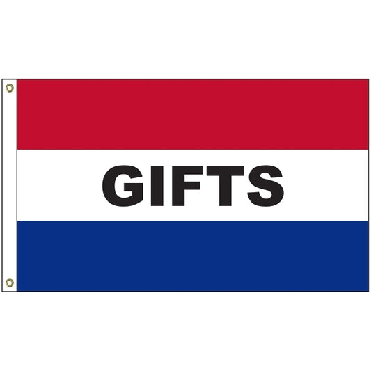 Gifts 3' x 5' Message Flag with Heading and Grommets