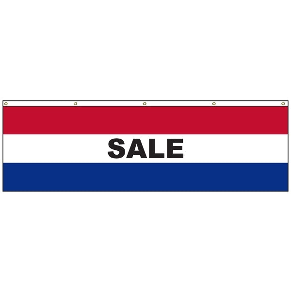 Sale 3' x 10' Message Flag with Heading and Grommets