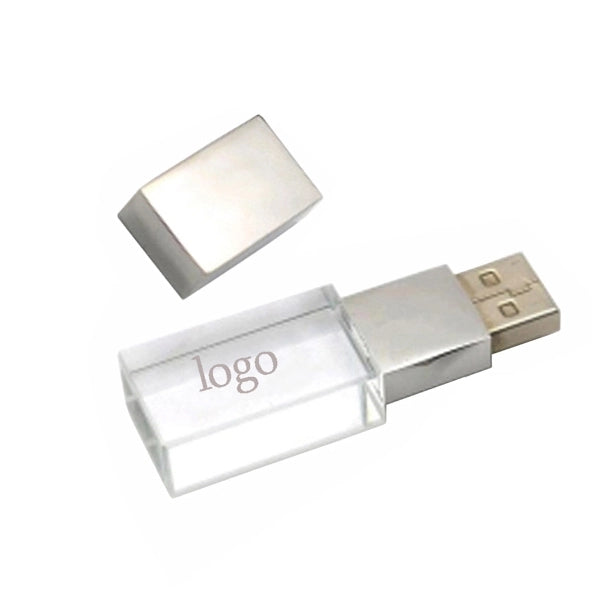 64GB Crystal USB Drive with LED Light