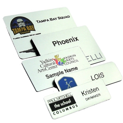 1.25" x 3" Name Badge - Plastic Engraved