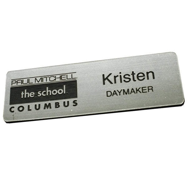 1.25" x 3" Name Badge - Plastic Engraved