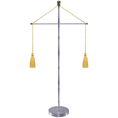 11-19.7" Metal Telescopic Flagpole w/ One Banner